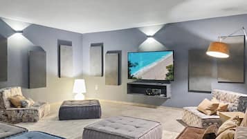 TV, ping pong, video library