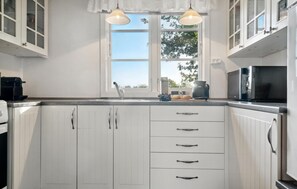 Kjøleskap, kokeplater og kaffetrakter/tekoker