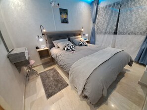 1 bedroom, in-room safe, iron/ironing board, travel crib
