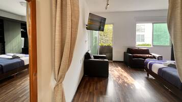 Departamento Premier | 1 habitación, edredón, decoración personalizada y muebles diferentes