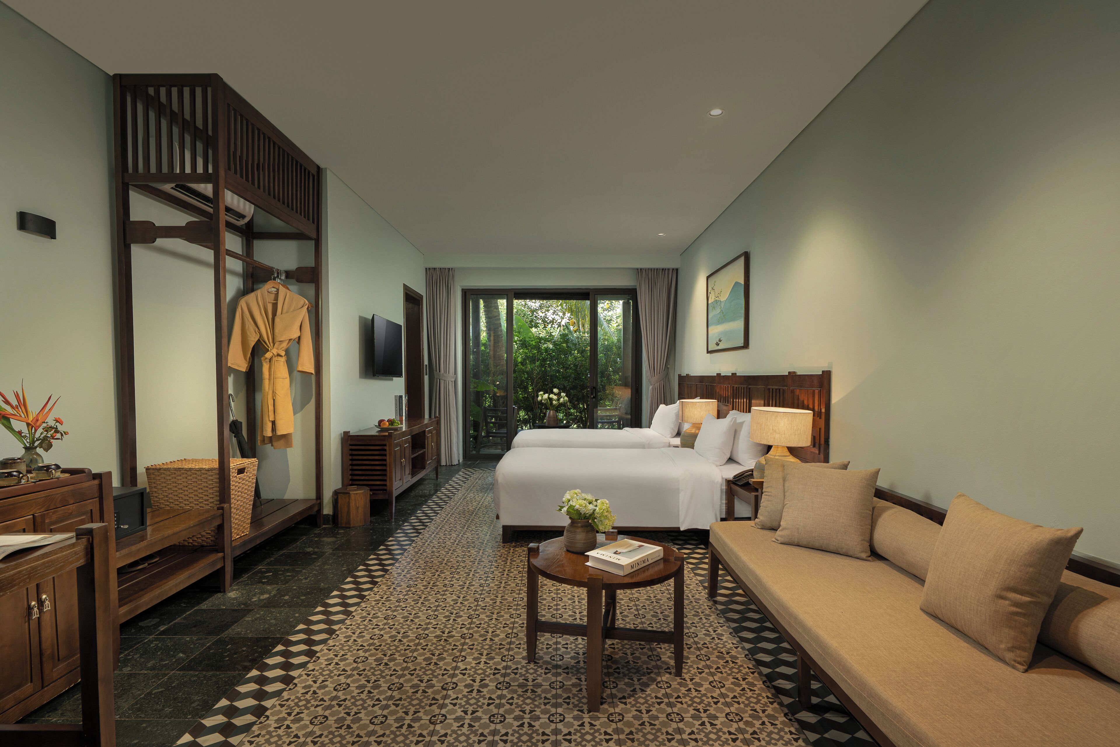 Habitación Deluxe con 2 camas individuales | Ropa de cama de alta calidad y camas Select Comfort 