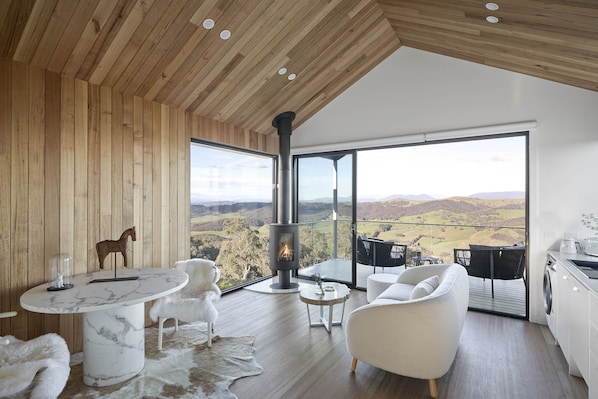 Smart TV, fireplace