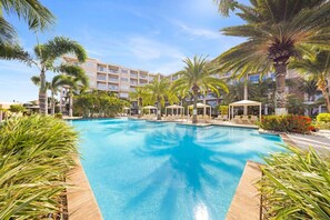 Outdoor pool - Ocean View Condo at Le Vent 402 by Bocobay (Noord)