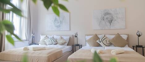 Apartment | Hochwertige Bettwaren, individuell dekoriert, individuell eingerichtet