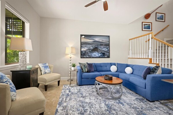 Smart TV, books, stereo, printers