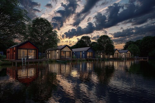 Lodge by the Lake in Arcen with Water Terrace