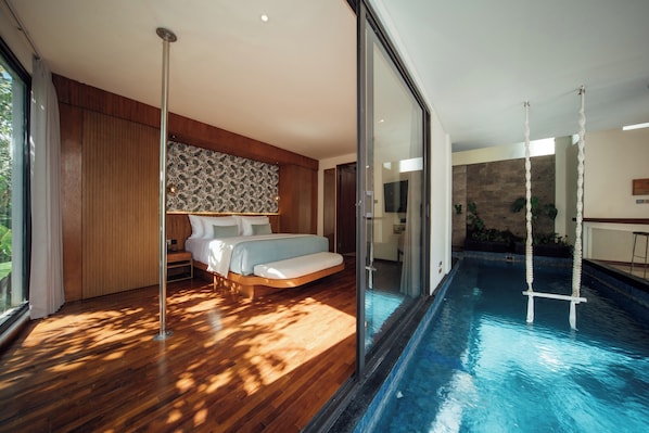 Grand-Villa, 1 Schlafzimmer, eigener Pool (Forest View) | 2 Schlafzimmer, hochwertige Bettwaren, Zimmersafe, Schreibtisch
