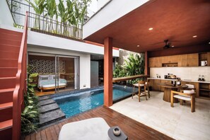 Royal-Villa, 1 King-Bett | Eigene Kochnische