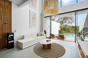 Villa | Living area | 43-inch Smart TV with digital channels