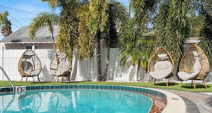 Affordable studio with 2 queen beds in a shared complex. Enjoy a pool, BBQ area, game zone, and more
