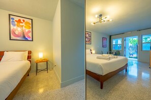 1 dormitori, escriptori, planxa i posts de planxar i wifi