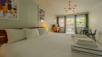 1 habitación, tabla de planchar con plancha, wifi y ropa de cama