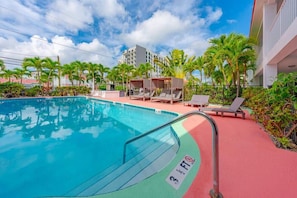 A heated pool
