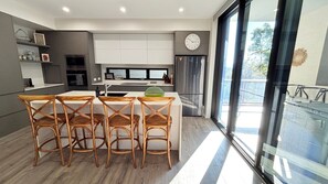 Fridge, microwave, oven, stovetop - Aurora on Gregory Apartment (South West Rocks)