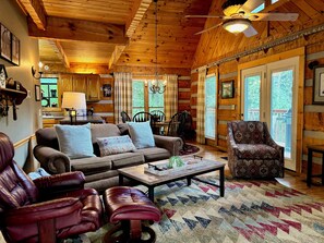 Smart TV, fireplace, video games