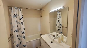 Serviettes fournies, savon, papier toilette