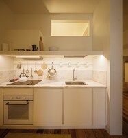 The Tree Apartment (3A) | Private kitchen | Fridge, oven, stovetop, coffee/tea maker