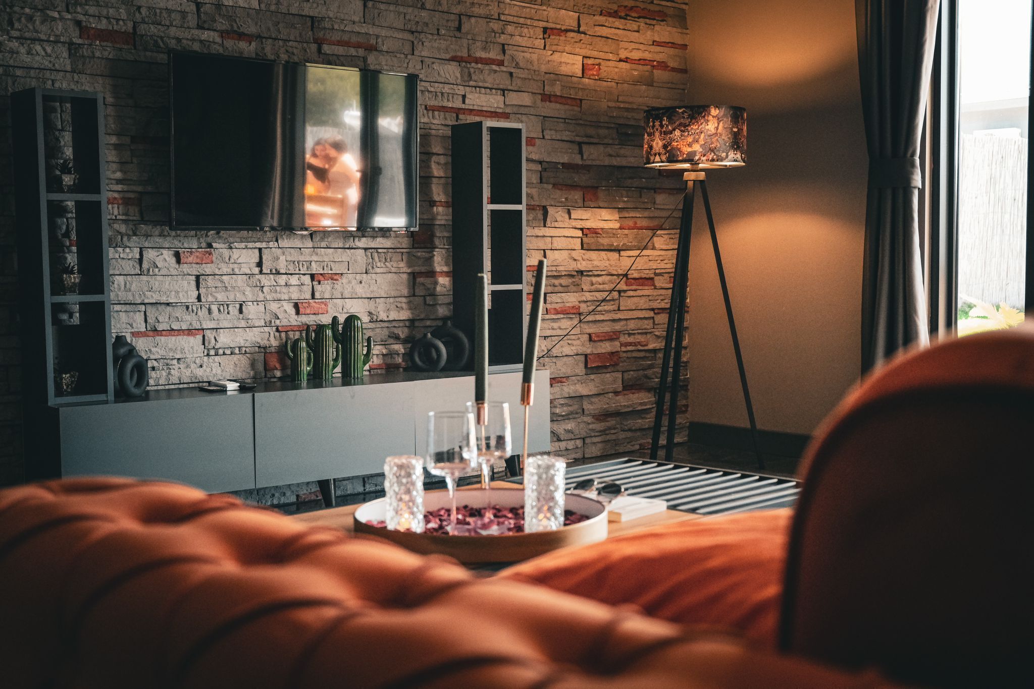 Häämatkahuvila | Oleskelualue | Taulutelevisio