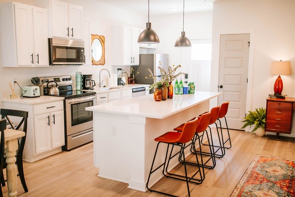 Planning a night in? Look no further - our kitchen is fully outfitted to host a evening or morning with friends and family!