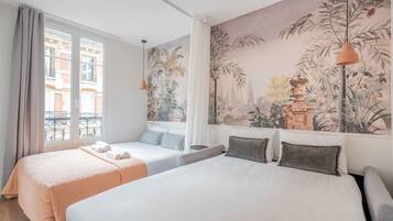 Departamento tradicional, 1 habitación, cocina (Le Belleville Cosy) | 1 habitación, ropa de cama hipoalergénica y edredón