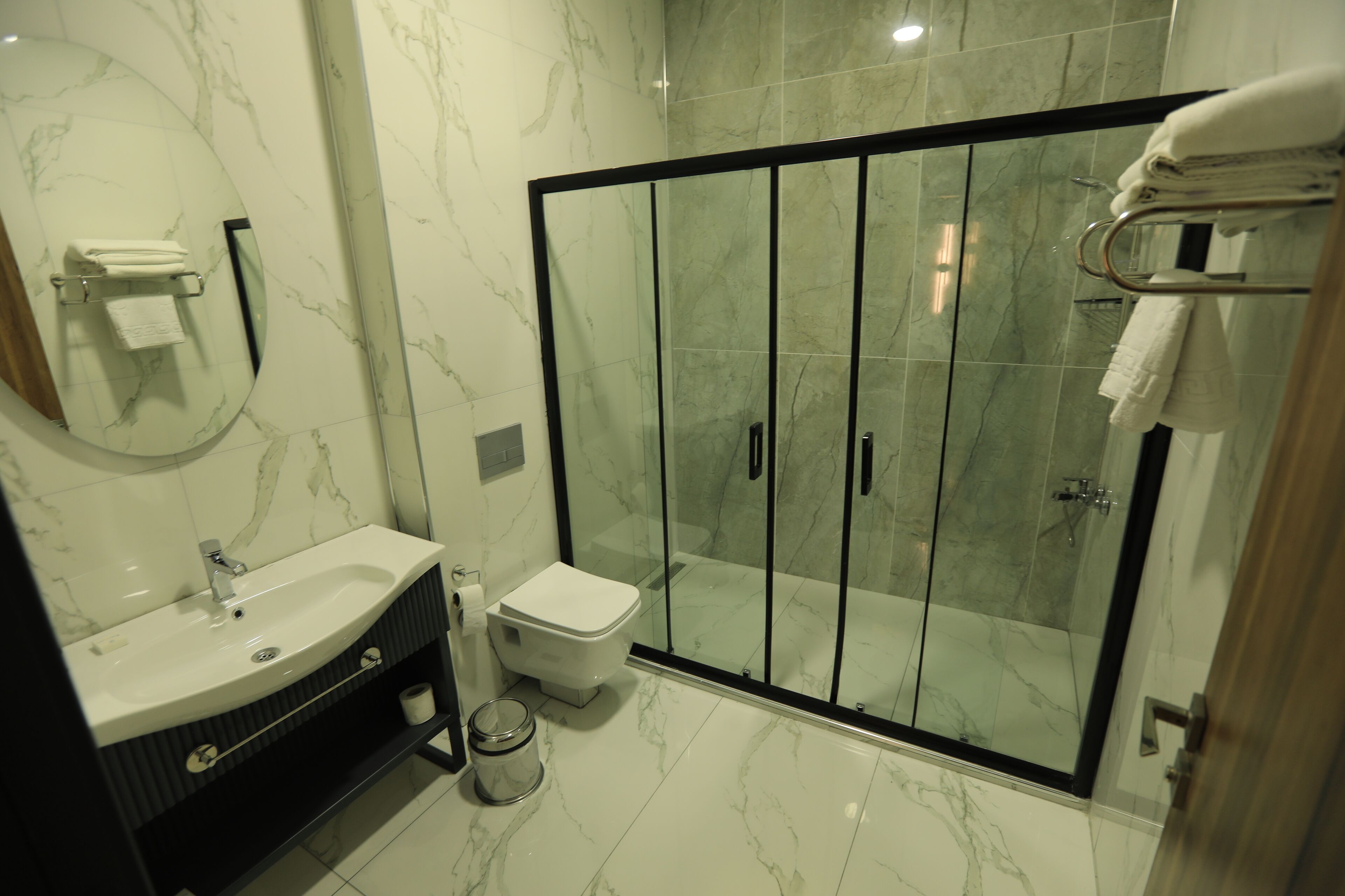 free toiletries, hair dryer, slippers, towels