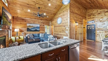 Smart TV, fireplace, video games, books