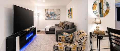 Smart TV, DVD player, books