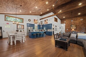 TV, fireplace, video games