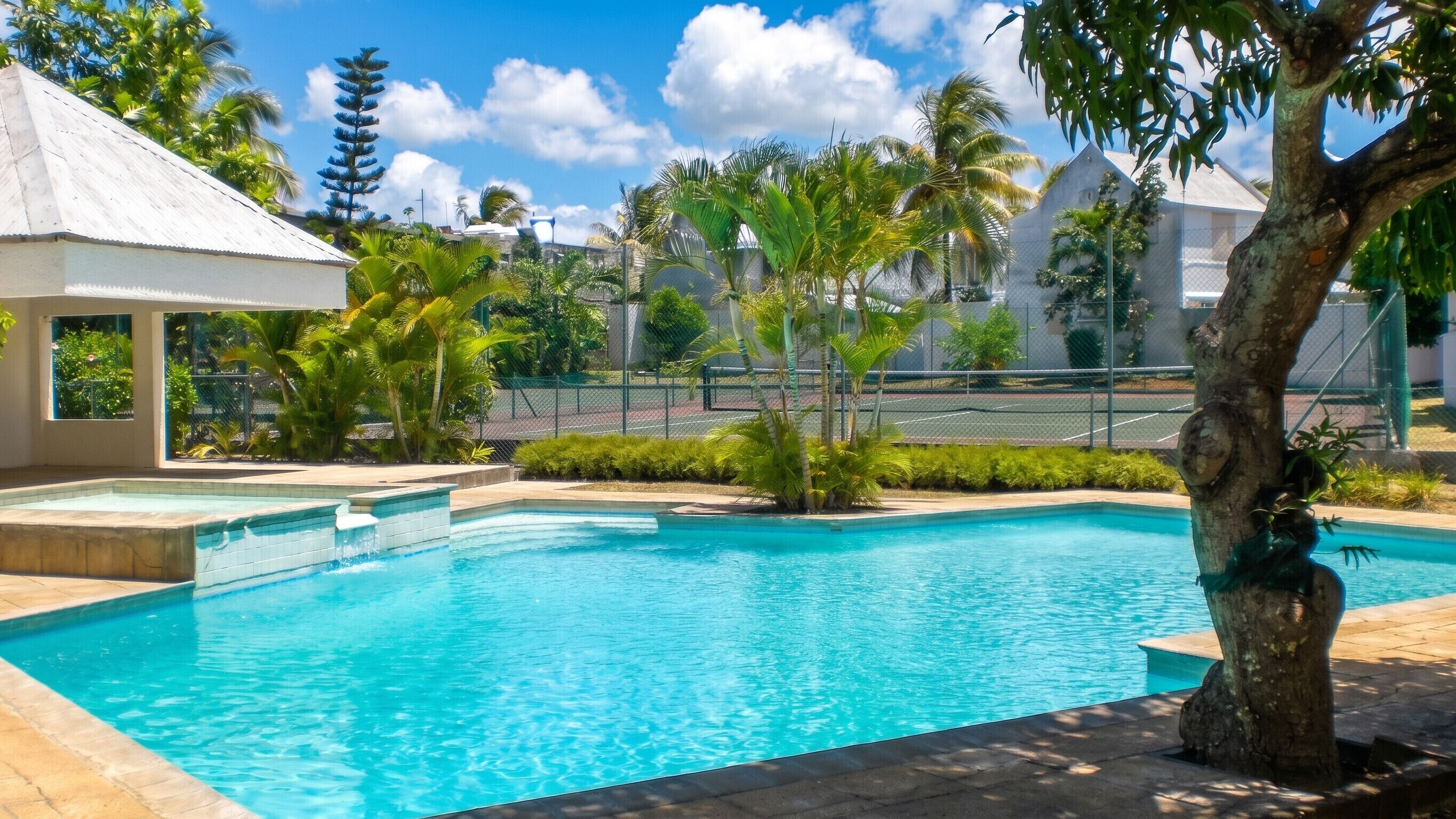 Vue sur piscine
