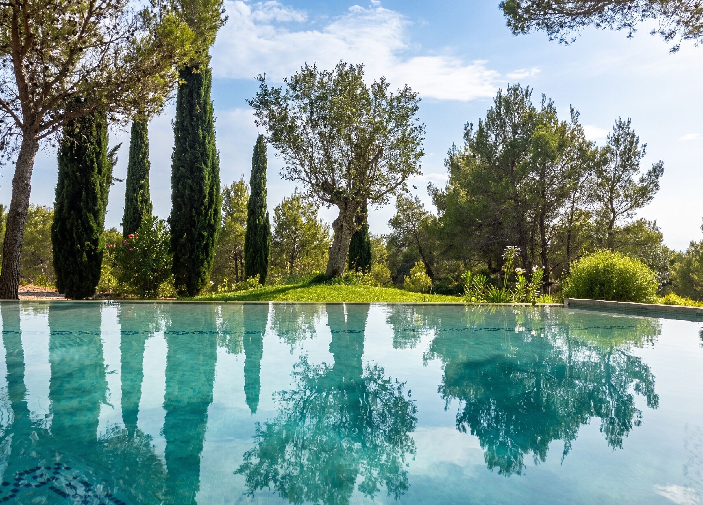 Vue sur piscine
