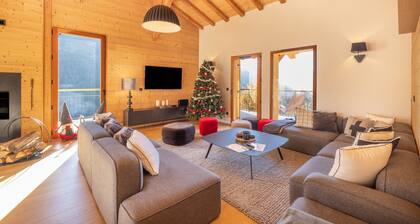 Chalet 'Les Galetas Du Mont Blanc' mit Privatterrasse, Balkon und WLAN