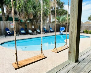Outdoor pool, a heated pool