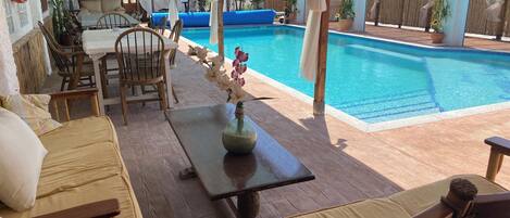 A heated pool