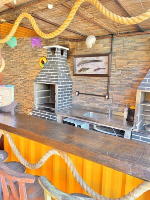 BBQ/picnic area - POUSADA SAO MIGUEL BEACH (Penha)