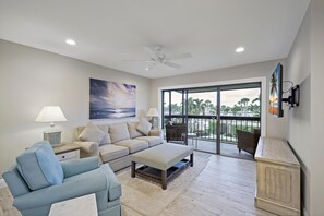 Condo, Multiple Beds (Garden unit with pool, grills and bea) | Living area - Garden Unit With Pool, Grills and Beach Access (Marco Island)