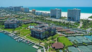 Condo, Multiple Beds (Garden unit with pool, grills and bea) | Aerial view