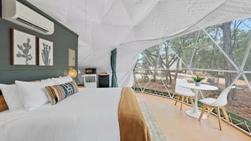 Geodome Suites | 1 bedroom, premium bedding, down comforters, individually decorated