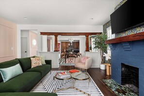 Smart TV, table football - Large 4BR Home Near Broadway with Hot Tub and Private Backyard (Nashville)