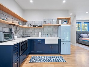 Fridge, microwave, coffee/tea maker, toaster - Studio above a detached garage away from main house on a private lot. (Matthews)