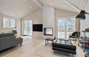 Smart TV, fireplace