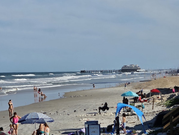 On the beach, beach towels