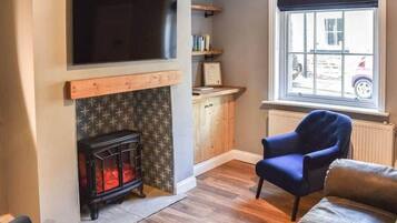 Télévision, cheminée