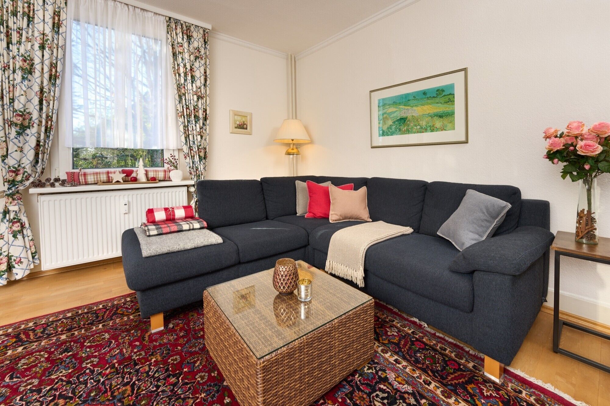 Fernseher, Kamin, DVD-Player, Stereoanlage