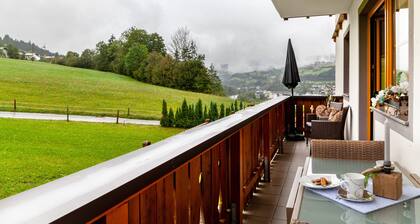 Holiday flat 'Haus Unterrain' with mountain view, terrace and WLAN