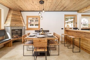 Dining - Holiday Apartment "Iron Wood" near Slopes with 2 Balconies & Wi-Fi (Livigno)