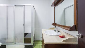 Ducha, secador de pelo, toallas