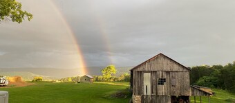 New Listing!  Remodeled log farmhouse with lake view!