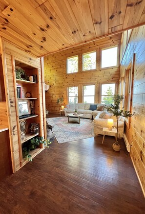 TV, fireplace - Private & secluded beach front on Lake Huron! (Cheboygan)