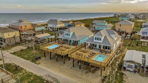 Exterior - Sunny & 75: 5 BR, 5.5 BA House in Crystal Beach, Sleeps 26 (Crystal Beach)