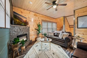 Smart TV, fireplace